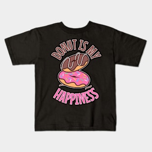 Donut is My Happiness Kids T-Shirt